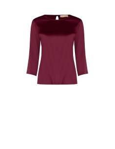 Blouse fluide à manches 3/4 en satin Rinascimento