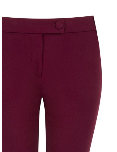 Pantalon skinny en scuba crêpe avec bouton assorti Rinascimento