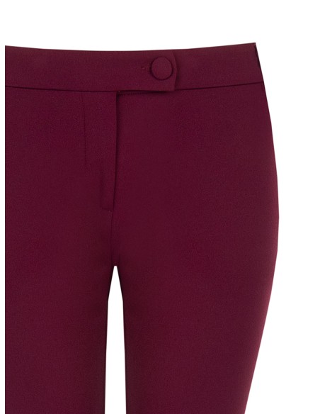 Skinny broek van scuba-crêpe met bijpassende knoop - Rinascimento