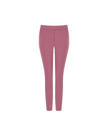 Pantalon skinny en scuba crêpe avec bouton assorti Rinascimento