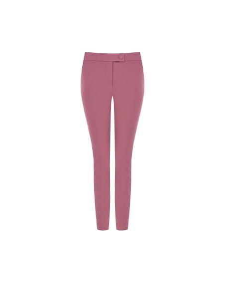 Pantalon skinny en scuba crêpe avec bouton assorti Rinascimento