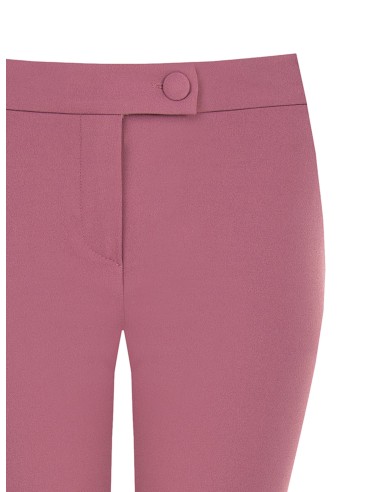 Pantalon skinny en scuba crêpe avec bouton assorti Rinascimento