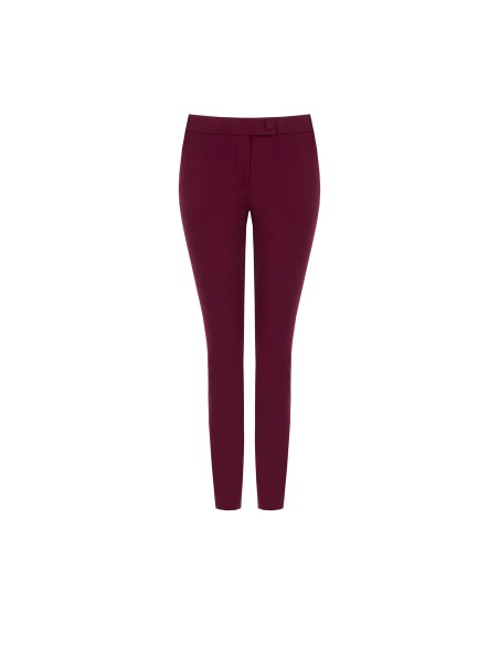 Skinny broek van scuba-crêpe met bijpassende knoop - Rinascimento