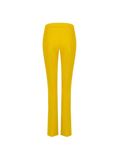 Pantalon cigarette en tissu technique avec fermeture éclair latérale Rinascimento