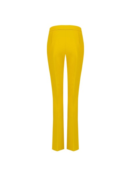 Pantalon cigarette en tissu technique avec fermeture éclair latérale Rinascimento