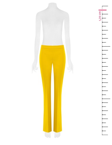 Pantalon cigarette en tissu technique avec fermeture éclair latérale Rinascimento