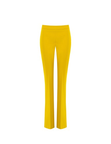 Pantalon cigarette en tissu technique avec fermeture éclair latérale Rinascimento