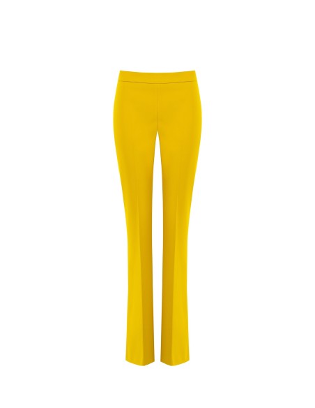 Pantalon cigarette en tissu technique avec fermeture éclair latérale Rinascimento