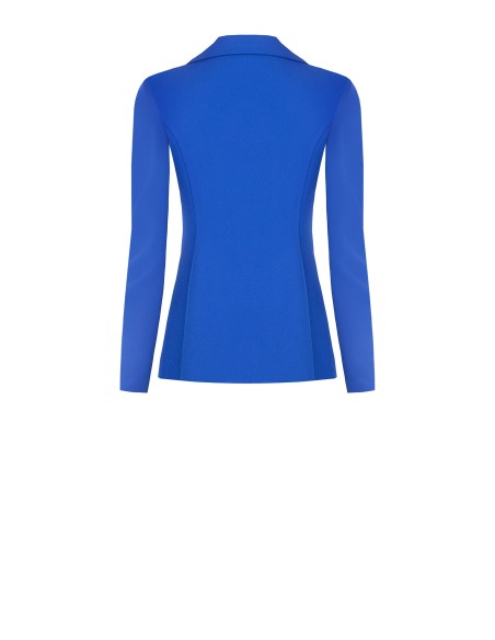 Veste blazer cintrée en scuba crêpe avec boutons assortis Rinascimento