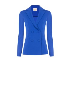 Veste blazer cintrée en scuba crêpe avec boutons assortis Rinascimento