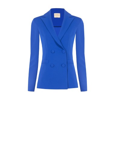 Veste blazer cintrée en scuba crêpe avec boutons assortis Rinascimento