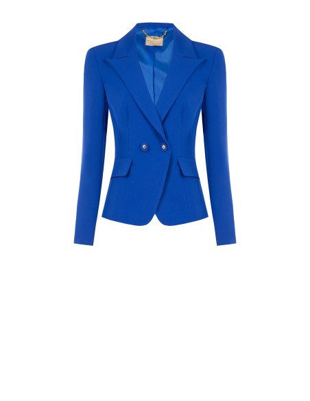 Veste blazer courte cintrée en tissu technique Rinascimento