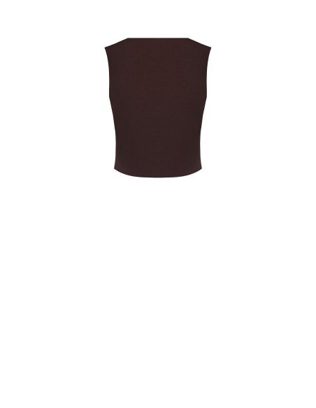 Gilet court en tissu technique avec boutons logo Rinascimento