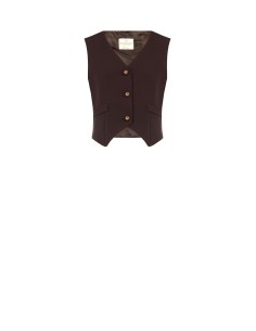 Gilet court en tissu technique avec boutons logo Rinascimento