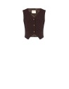 Gilet court en tissu technique avec boutons logo Rinascimento