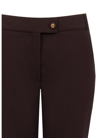 Pantalon cigarette en tissu technique avec bouton siglé Rinascimento