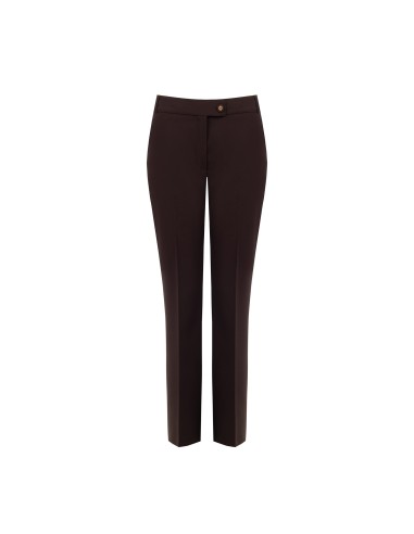 Pantalon cigarette en tissu technique avec bouton siglé Rinascimento