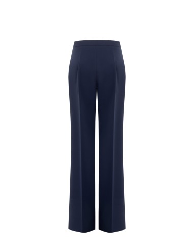 Pantalon palazzo en tissu technique avec bouton et fermeture éclair dissimulés Rinascimento