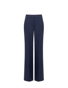 Pantalon palazzo en tissu technique avec bouton et fermeture éclair dissimulés Rinascimento