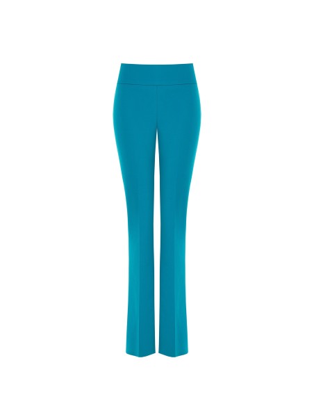 Pantalon évasé en scuba crêpe avec bande à la taille Rinascimento