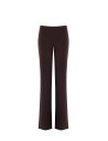 Pantalon droit en crêpe scuba à taille élastiquée Rinascimento