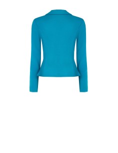 Veste blazer courte cintrée à double boutonnage en crêpe scuba avec boutons coordonnés Rinascimento 2