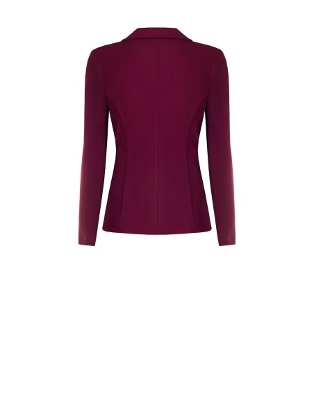 Veste blazer cintrée en crêpe scuba avec bouton assorti Rinascimento