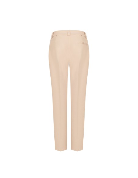 Pantalon cigarette en scuba crêpe avec bouton assorti Rinascimento