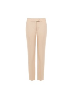 Pantalon cigarette en scuba crêpe avec bouton assorti Rinascimento