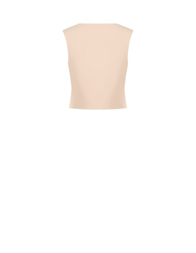 Gilet en tissu cady avec boutons en métal ton sur ton Rinascimento