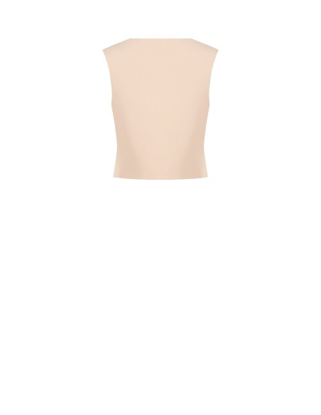 Gilet en tissu cady avec boutons en métal ton sur ton Rinascimento