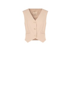 Gilet en tissu cady avec boutons en métal ton sur ton Rinascimento