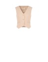 Gilet en tissu cady avec boutons en métal ton sur ton Rinascimento