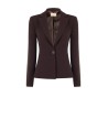 Veste blazer cintrée en tissu cadi avec bouton en métal ton sur ton Rinascimento