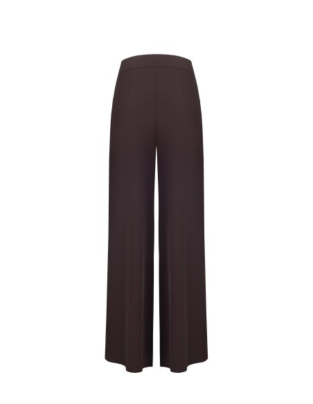 Pantalon palazzo en tissu cady avec double pince Rinascimento