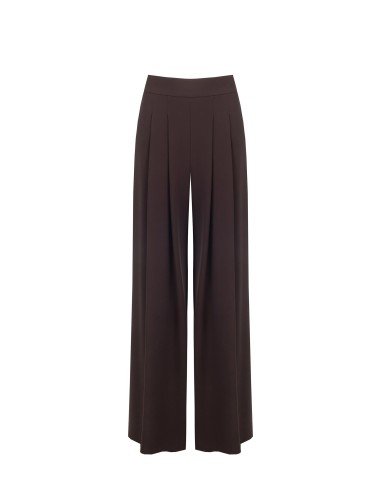Pantalon palazzo en tissu cady avec double pince Rinascimento