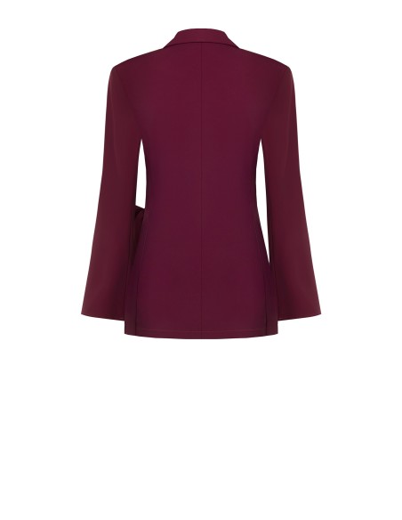 Veste blazer portefeuille en tissu cady Rinascimento