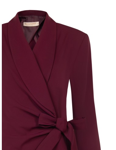 Veste blazer portefeuille en tissu cady Rinascimento