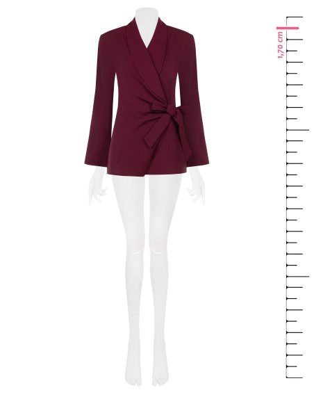 Veste blazer portefeuille en tissu cady Rinascimento