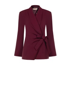 Veste blazer portefeuille en tissu cady Rinascimento