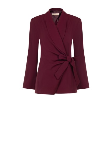 Veste blazer portefeuille en tissu cady Rinascimento