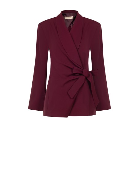 Veste blazer portefeuille en tissu cady Rinascimento