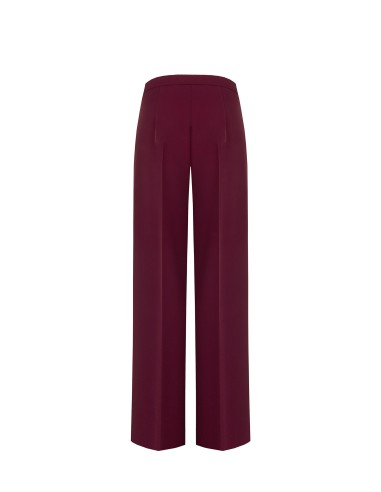 Pantalon palazzo en tissu cadi avec fermeture éclair latérale Rinascimento