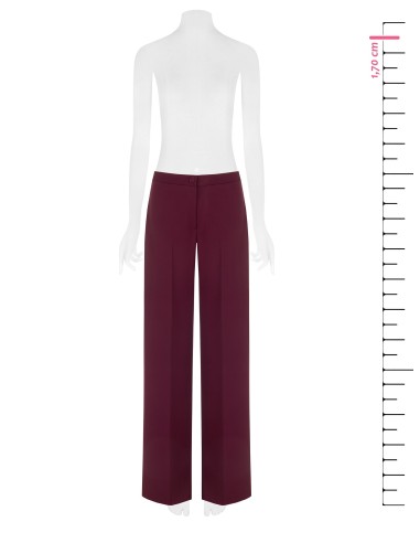Pantalon palazzo en tissu cadi avec fermeture éclair latérale Rinascimento