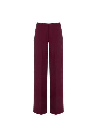 Pantalon palazzo en tissu cadi avec fermeture éclair latérale Rinascimento