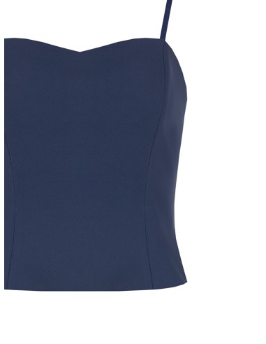Crop top bustier en tissu cady Rinascimento