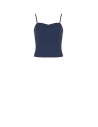 Crop top bustier en tissu cady Rinascimento