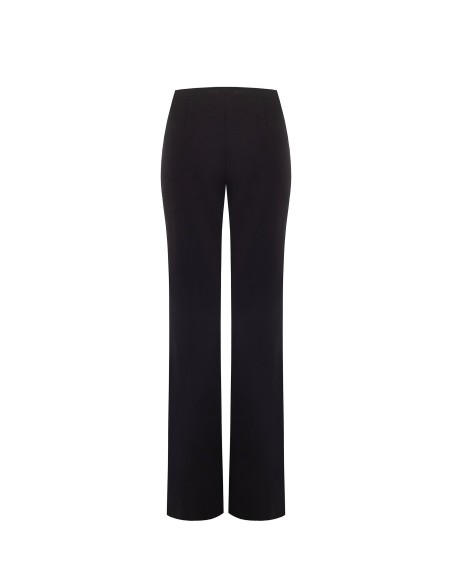 Pantalon droit en maille milano sans poches avec fermeture éclair latérale Rinascimento