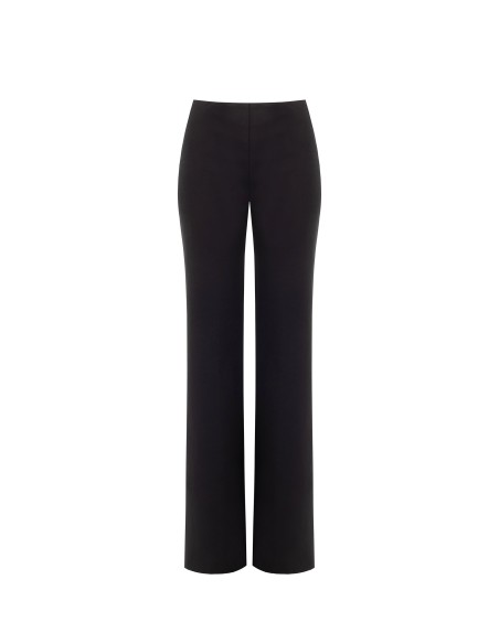 Pantalon droit en maille milano sans poches avec fermeture éclair latérale Rinascimento