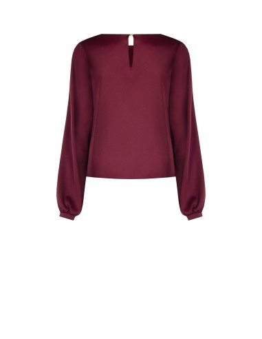 Vloeiende blouse met lange mouwen van satijn van Rinascimento